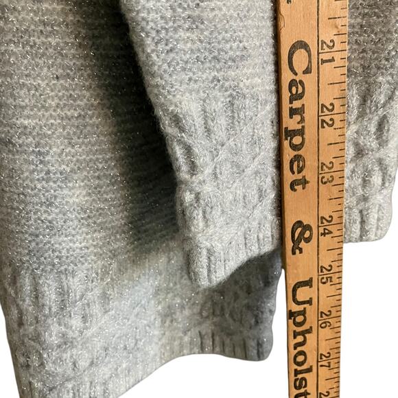 NWT Talbots Plus Turtleneck Fair Isle Sweater 2X Gray Metallic Holiday Classic - Picture 11 of 14